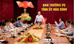 Bí thư Tỉnh ủy Ngô Văn Tuấn làm việc với lãnh đạo huyện Kim Bôi về công tác quy hoạch