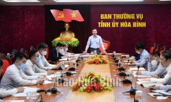 Thường trực Tỉnh ủy làm việc với lãnh đạo huyện Lương Sơn về công tác quy hoạch