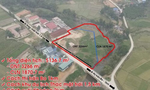 Cần bán lô đất bám sông tại kim bôi với tổng diện tích 5137m