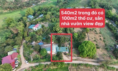 BÁN GẤP LÔ ĐẤT CÓ DT 540m2 (150m2 ONT) SẴN NHÀ VIEW ĐẸP Ở THỊ TRẤN GIÁ CHỈ 2,x TỶ